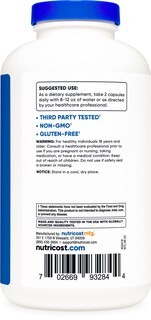 Foto 4 | Suplemento Nutricost Bcaa 1000 Mg 500 Cápsulas (250 Dosis) - Venta Internacional.