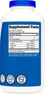 Foto 5 | Suplemento Nutricost Bcaa 1000 Mg 500 Cápsulas (250 Dosis) - Venta Internacional.