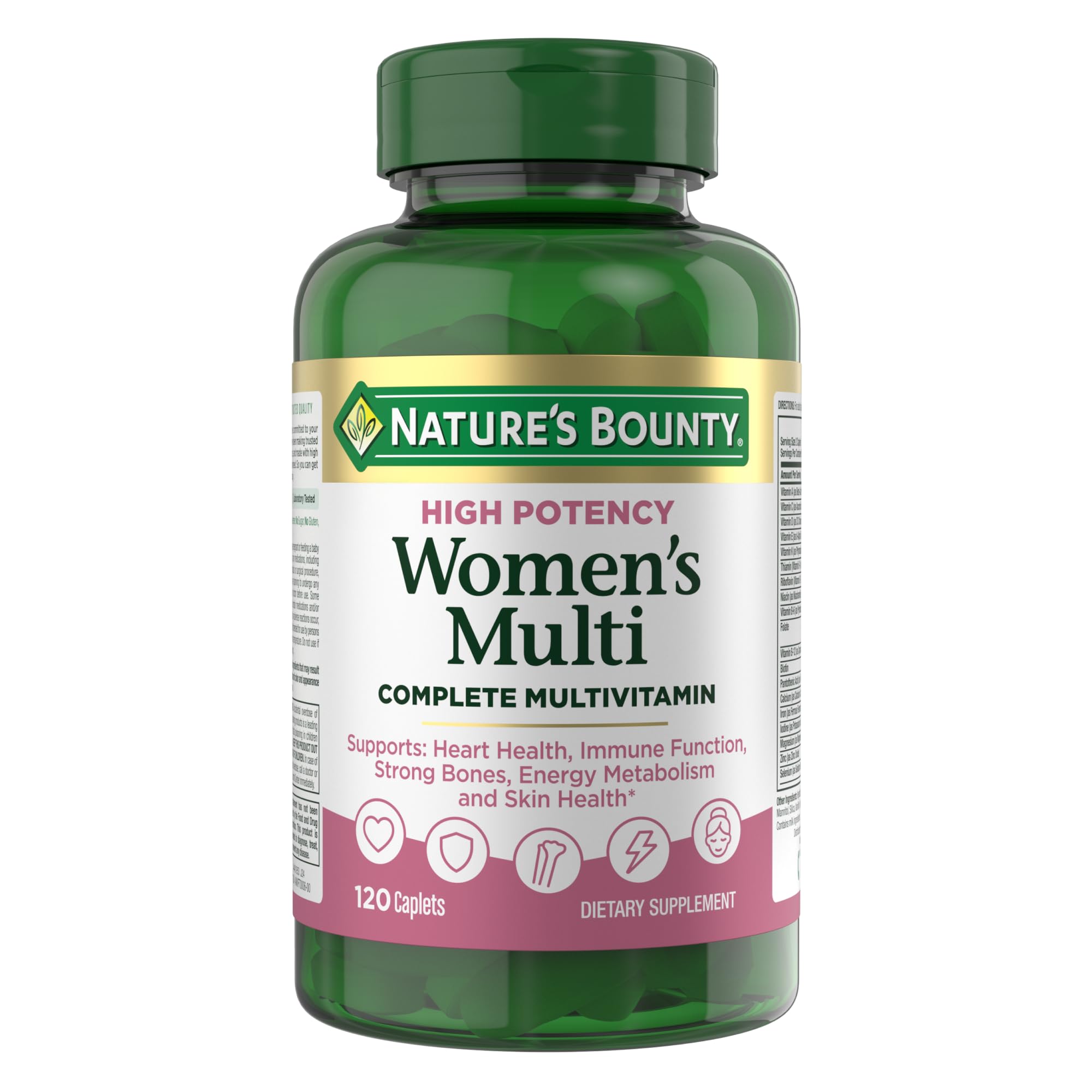 Foto 2 pulgar | Multivitamínico Nature's Bounty De Alta Potencia Para Mujeres, 120 Comprimidos - Venta Internacional.