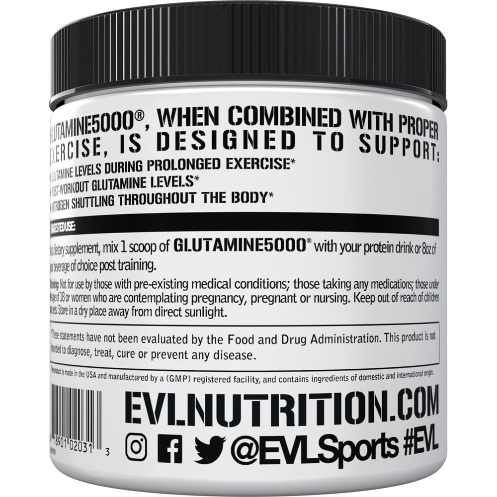 Foto 4 pulgar | Suplemento De L-glutamina En Polvo De Evlution Nutrition, 5 G - Venta Internacional.