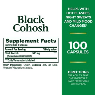 Foto 2 | Suplemento De Raíz De Cohosh Negro Nature's Bounty 540 Mg 100 Cápsulas - Venta Internacional.