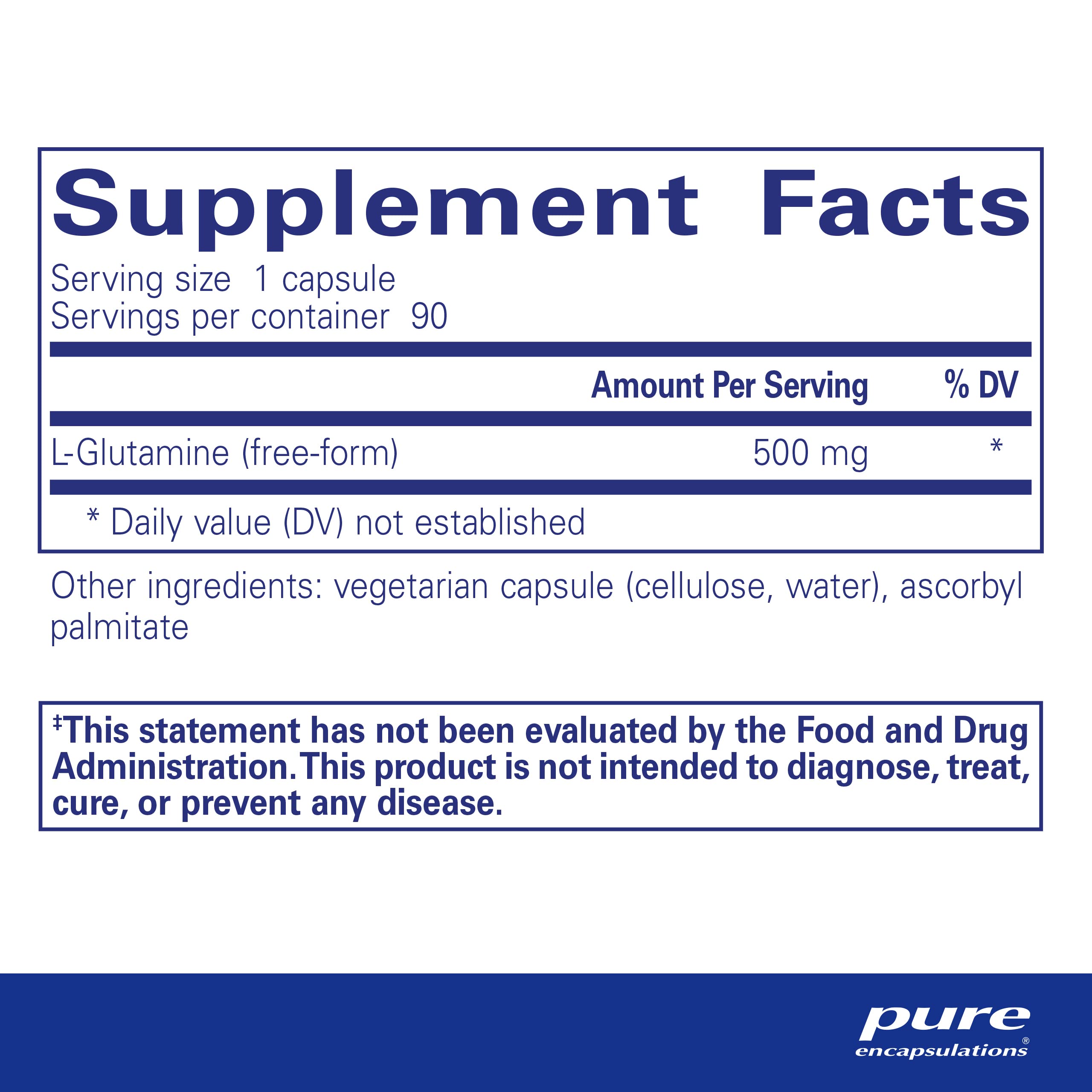 Foto 3 pulgar | Suplemento Pure Encapsulations L-glutamina 500 Mg 90 Cápsulas - Venta Internacional.