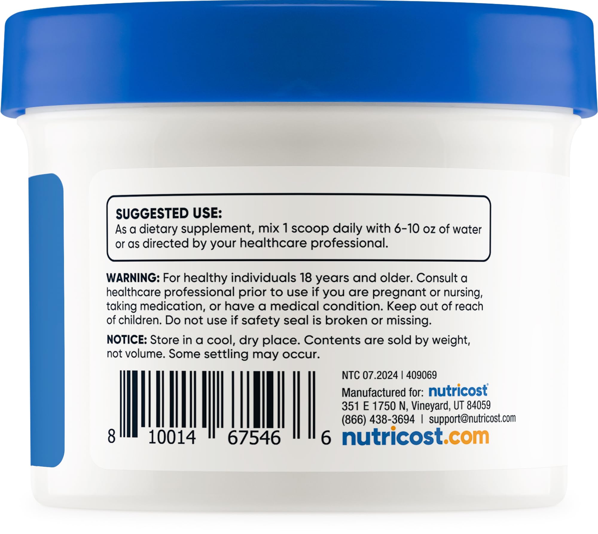 Foto 5 pulgar | Suplemento Nutricost 5-htp En Polvo 25 G (300 Mg/porción) - Venta Internacional.