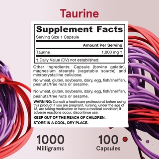 Foto 6 | Suplemento Jarrow Formulas De Taurina 1000 Mg 100 Cápsulas - Venta Internacional.