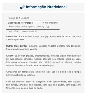 Foto 3 | Suplemento Puritan's Pride, Cápsulas De L-arginina De 1000 Mg, 100 Unidades - Venta Internacional.