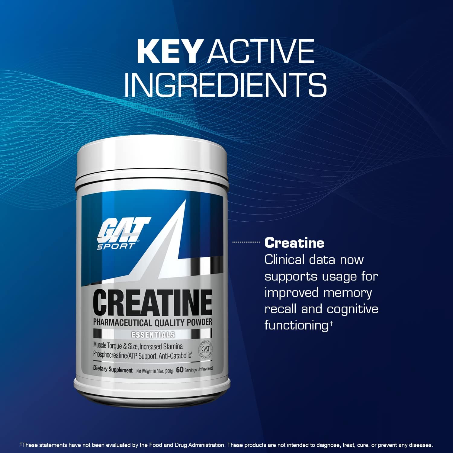 Foto 6 pulgar | Monohidrato De Creatina En Polvo Gat Sport Strength 60 Porciones - Venta Internacional.