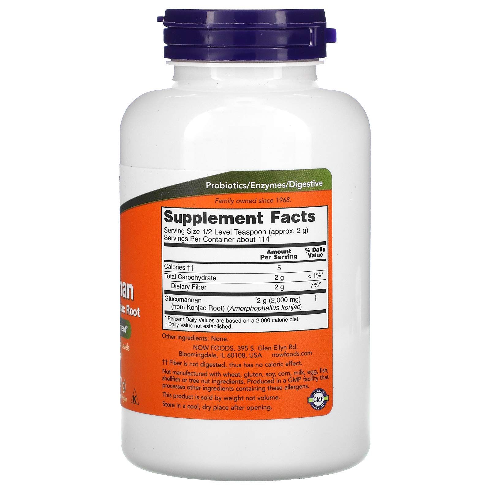 Foto 3 pulgar | Suplemento Now Foods, Polvo Puro De Glucomanano, 240 Ml - Venta Internacional.
