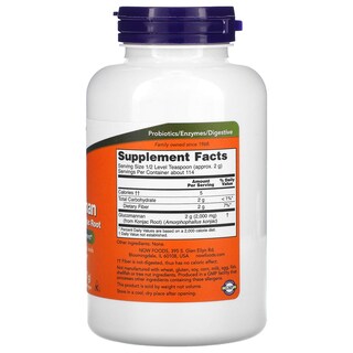 Foto 2 | Suplemento Now Foods, Polvo Puro De Glucomanano, 240 Ml - Venta Internacional.