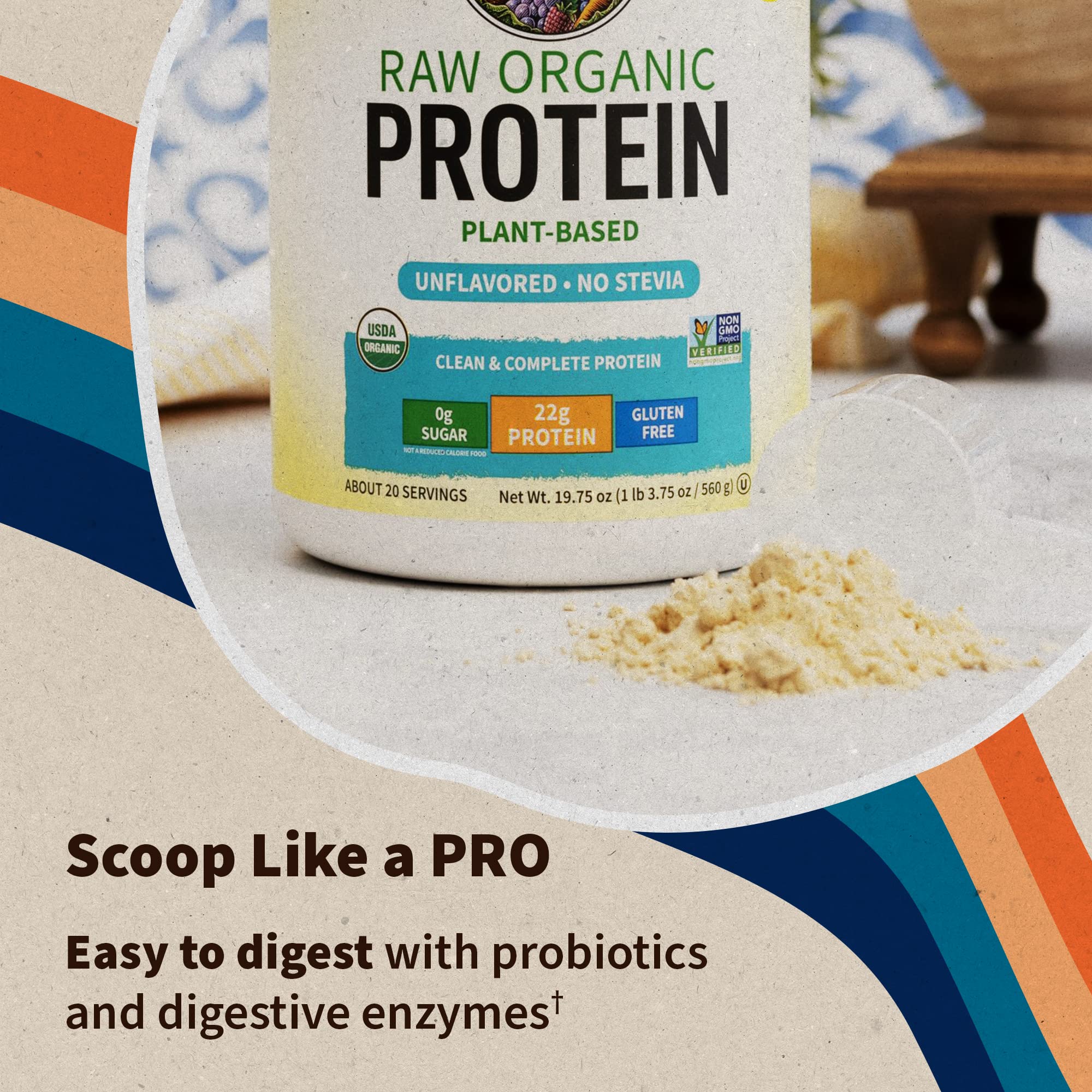 Foto 7 | Proteína En Polvo Garden Of Life Organic Vegan 544g - Venta Internacional.