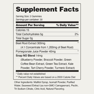 Foto 7 | Gomitas De Raíz De Remolacha Supplements Snap Con Óxido Nítrico 120 Unidades - Venta Internacional.