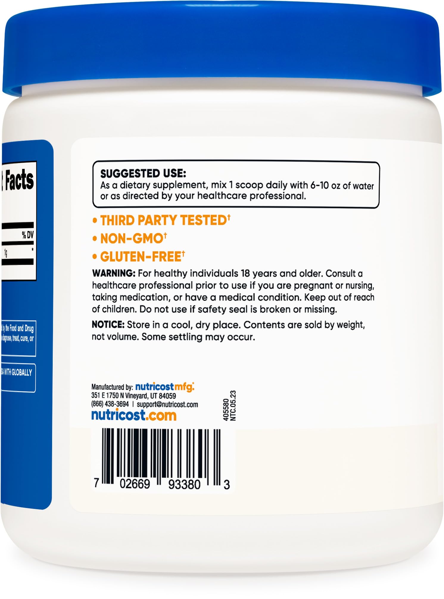 Foto 5 pulgar | Suplemento Nutricost De Tartrato De L-carnitina En Polvo 250 G - Venta Internacional.