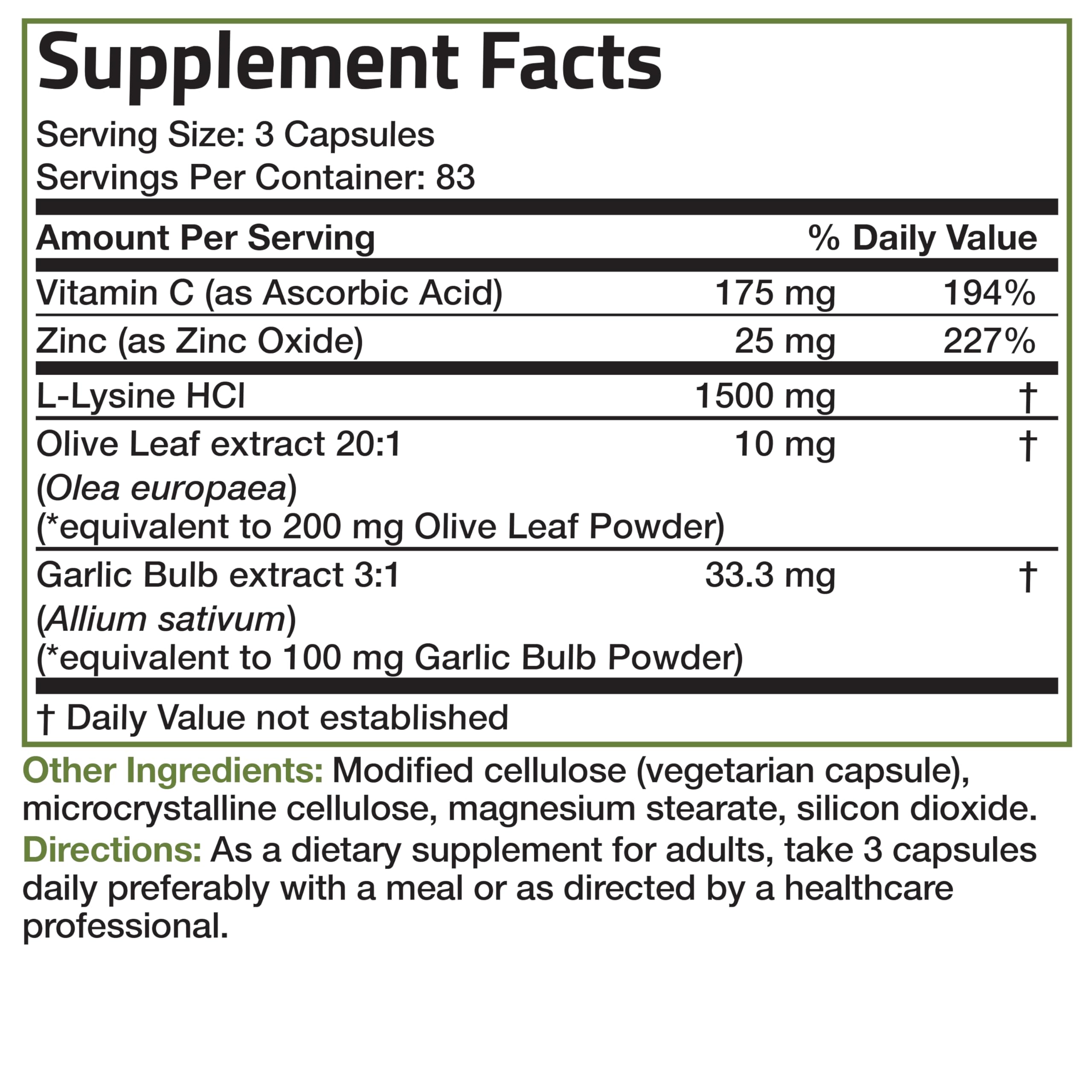 Foto 6 pulgar | Suplemento Bronson L-lisine Defense Immune 1500 Mg 250 Cápsulas - Venta Internacional.