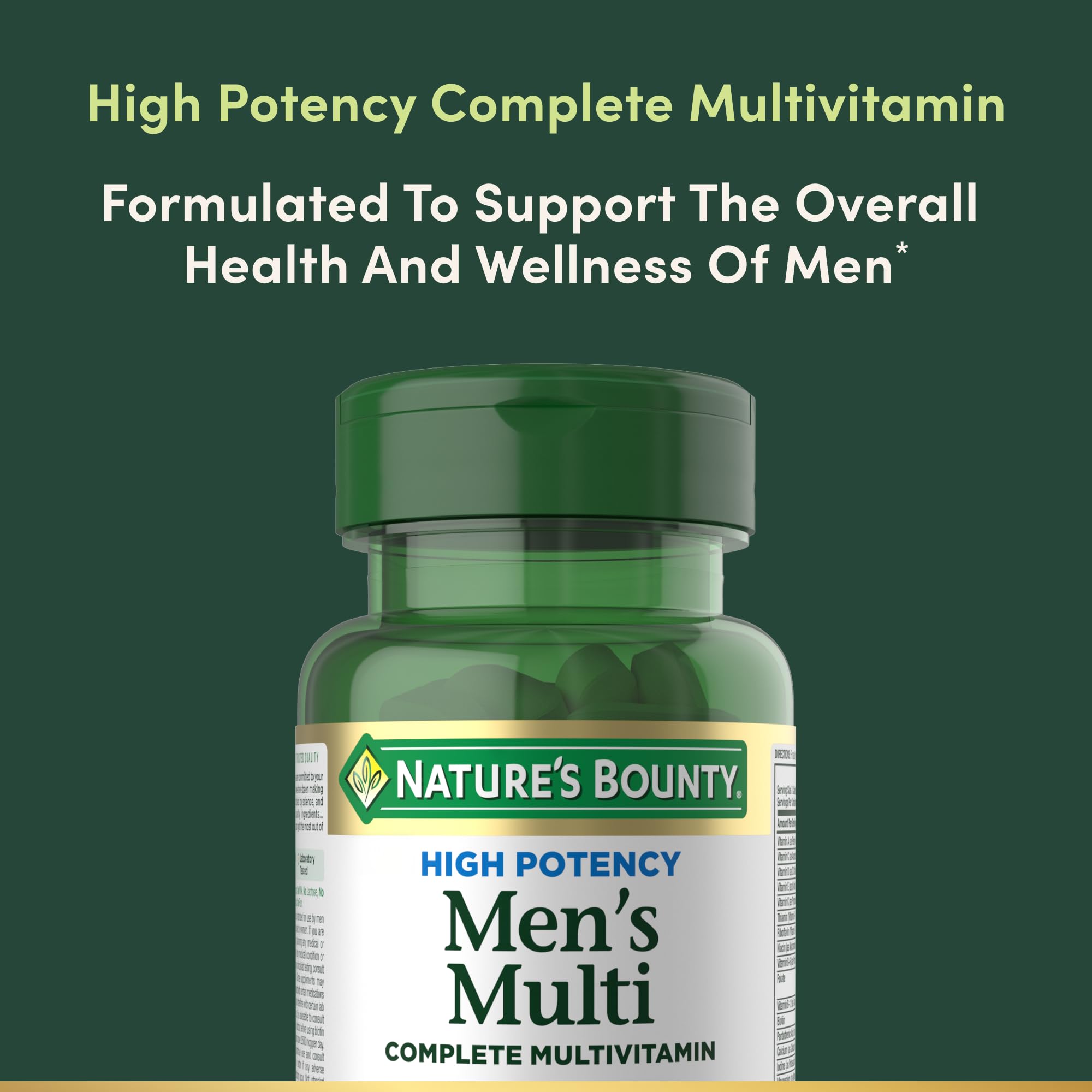 Foto 3 | Multivitamínico Nature's Bounty De Alta Potencia Para Hombre, 100 Cápsulas - Venta Internacional.