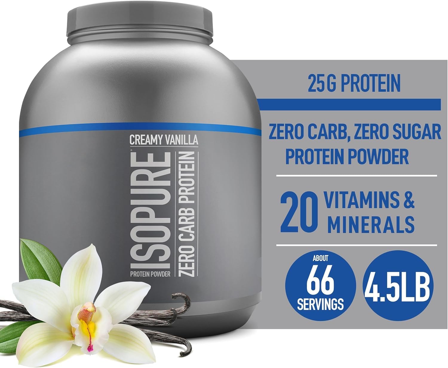 Foto 4 pulgar | Proteína En Polvo Isopure Zero Carb Whey Isolate, 2,04 Kg, Vainilla - Venta Internacional.