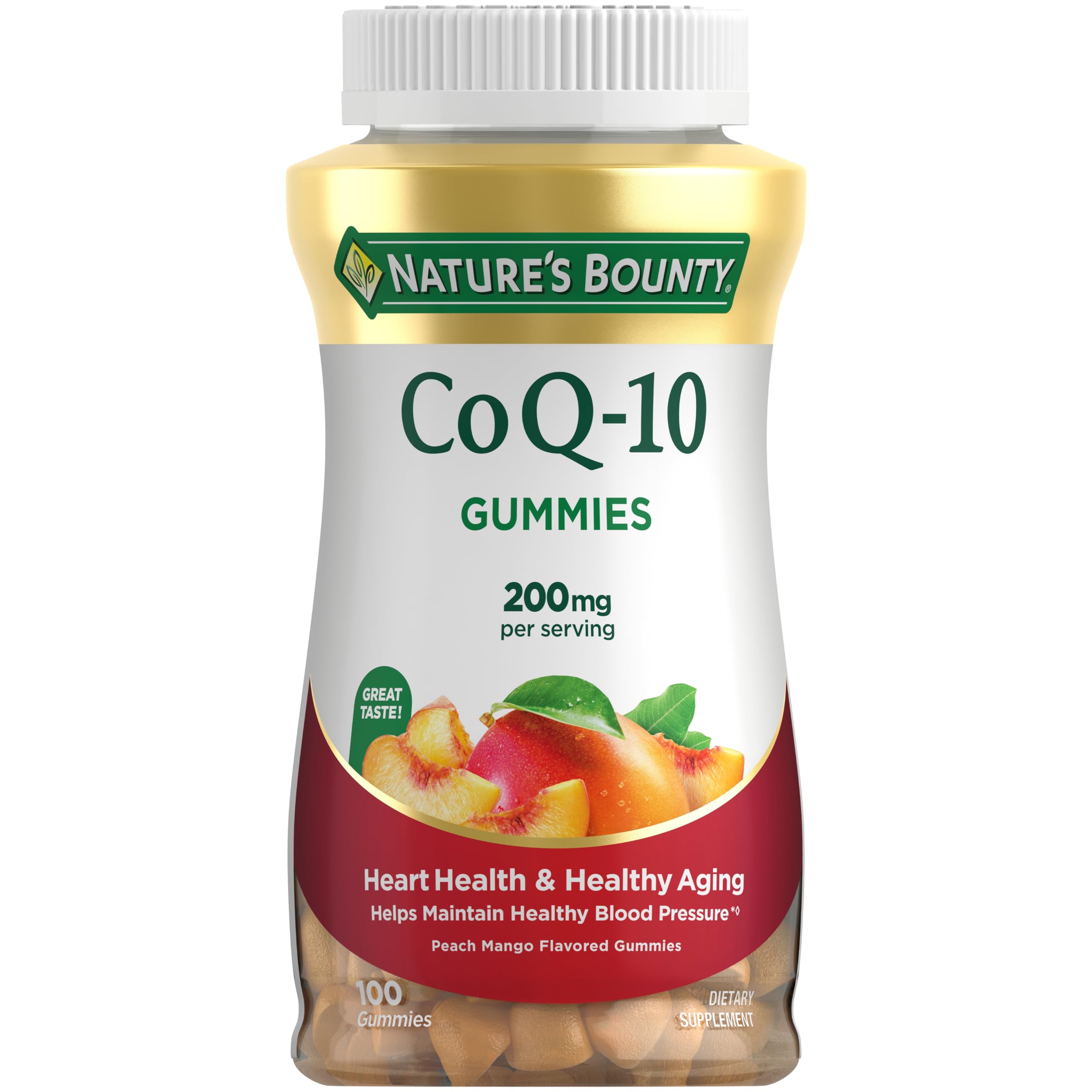 Foto 2 pulgar | Gummies Nature's Bounty Coq10, 200 Mg, Sabor A Melocotón Y Mango, 100 Unidades - Venta Internacional.