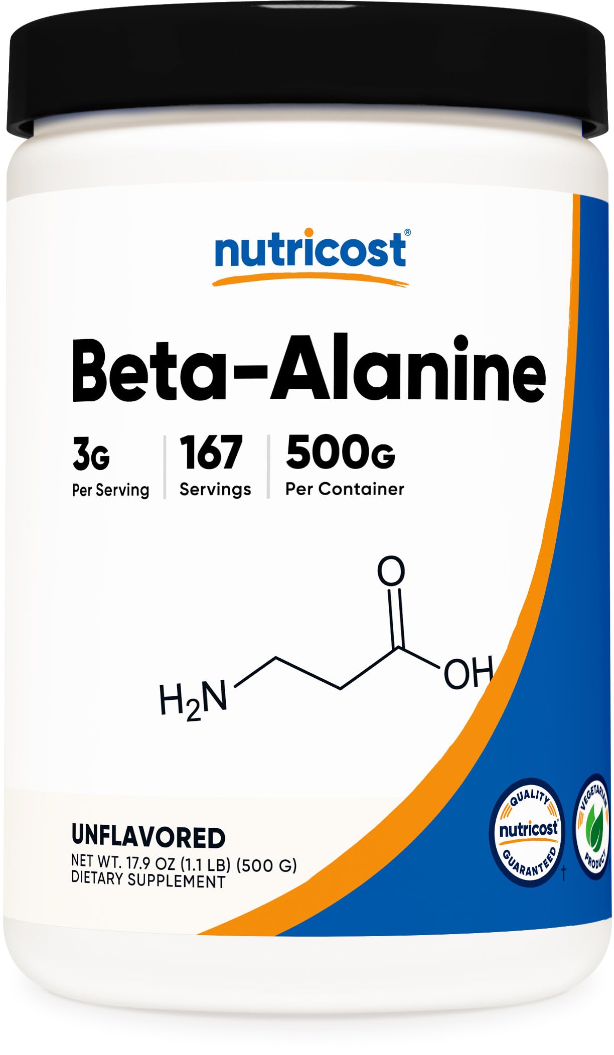 Foto 2 pulgar | Suplemento Nutricost Beta Alanina En Polvo 500 G Sin Gluten - Venta Internacional.