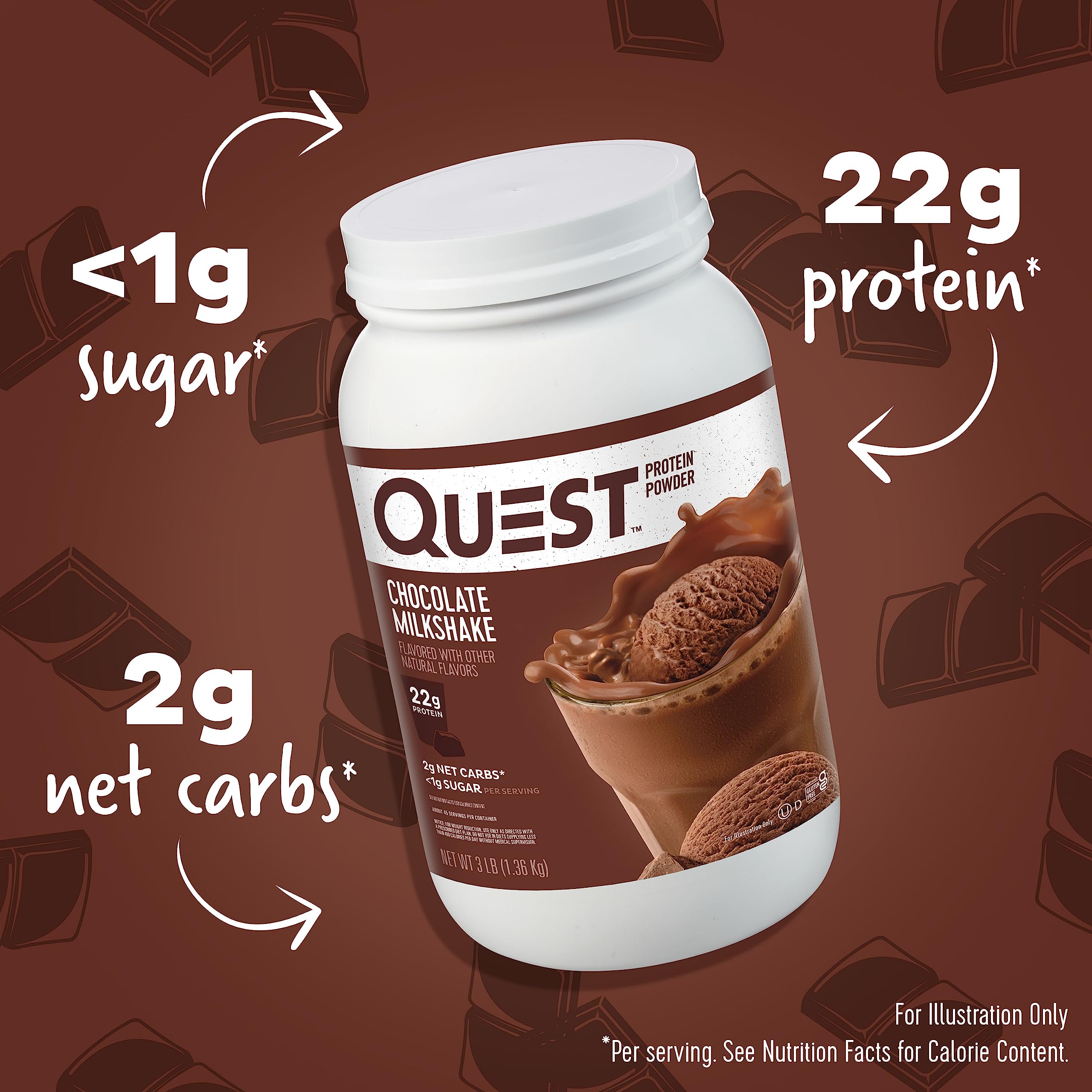 Foto 3 pulgar | Batido De Chocolate Protein Powder Quest Nutrition, 3 Libras - Venta Internacional.