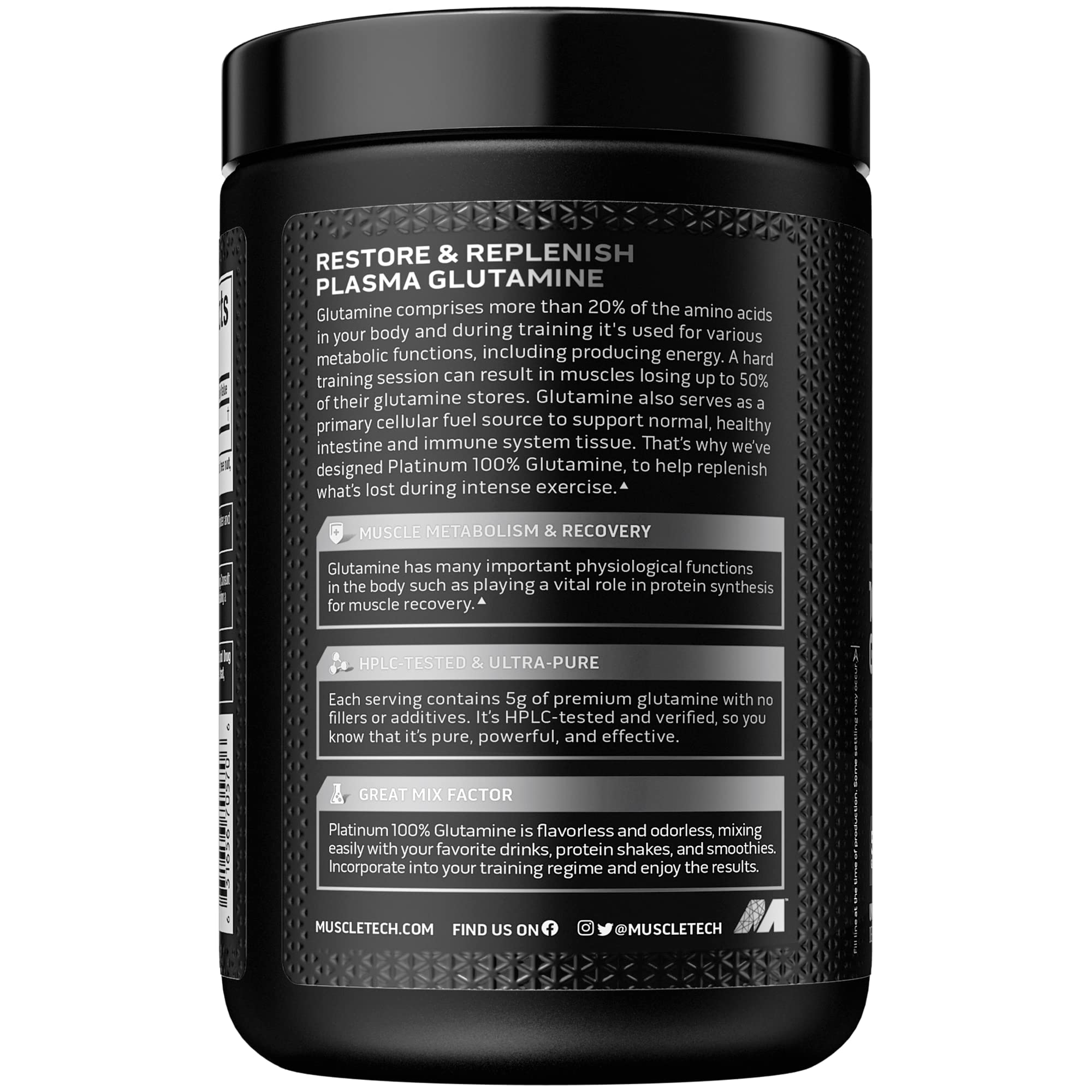 Foto 7 pulgar | Glutamina En Polvo Muscletech, L-glutamina 100% Pura, 60 Porciones - Venta Internacional.