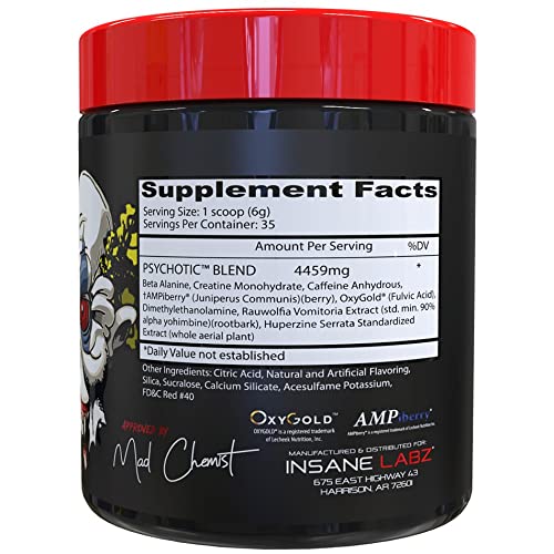 Foto 4 pulgar | Polvo Para Antes Del Entrenamiento Insane Labz Psychotic 875 G (algodón De Azúcar) - Venta Internacional.