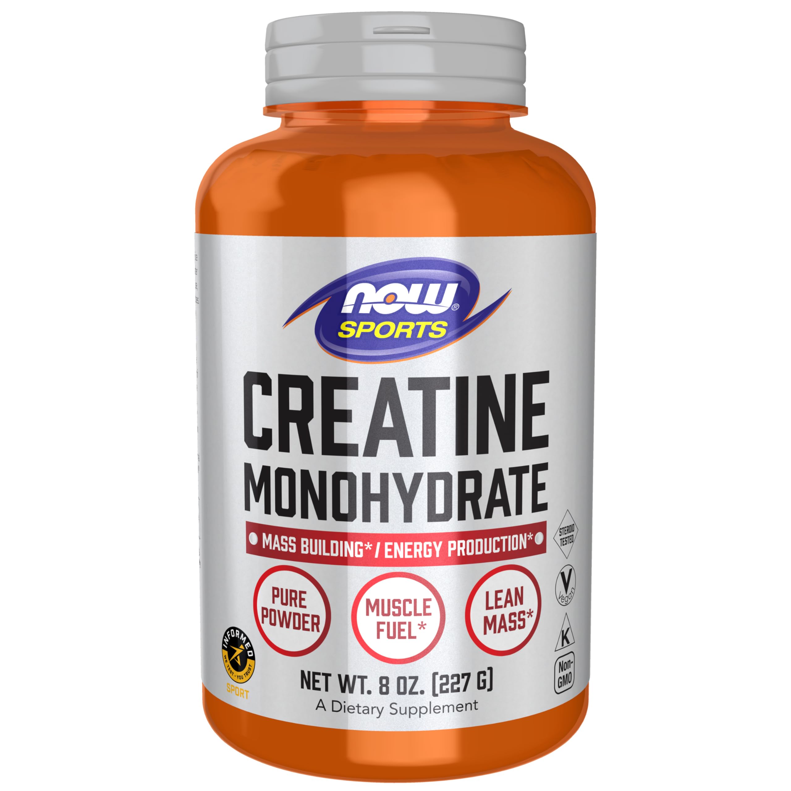 Foto 2 pulgar | Monohidrato De Creatina En Polvo Now Foods Sports Nutrition 240 Ml - Venta Internacional.