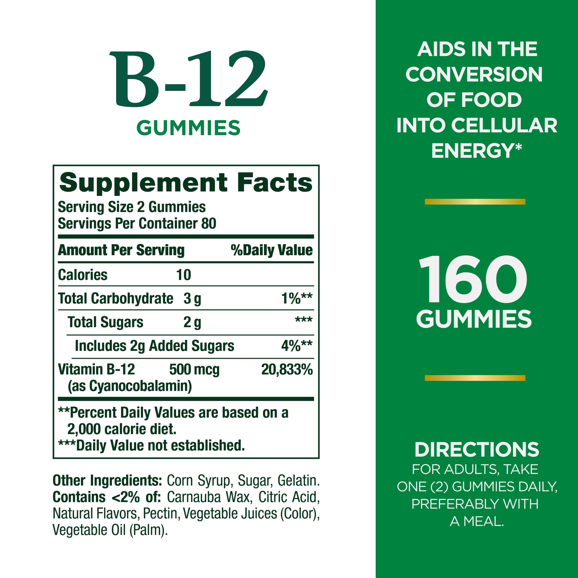Foto 3 pulgar | Suplemento: Gomitas De Vitamina B12 De Nature's Bounty, 500 Mcg, 160 Unidades - Venta Internacional.