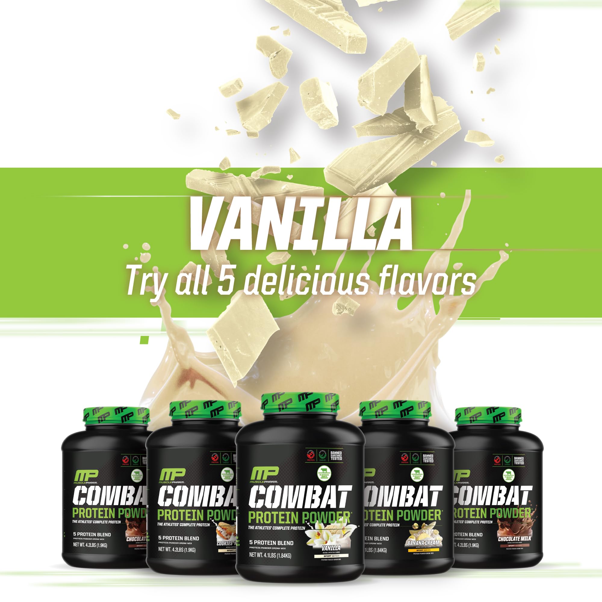 Foto 8 pulgar | Proteína En Polvo Musclepharm Combat Vanilla, 1,8 Kg, 52 Porciones - Venta Internacional.