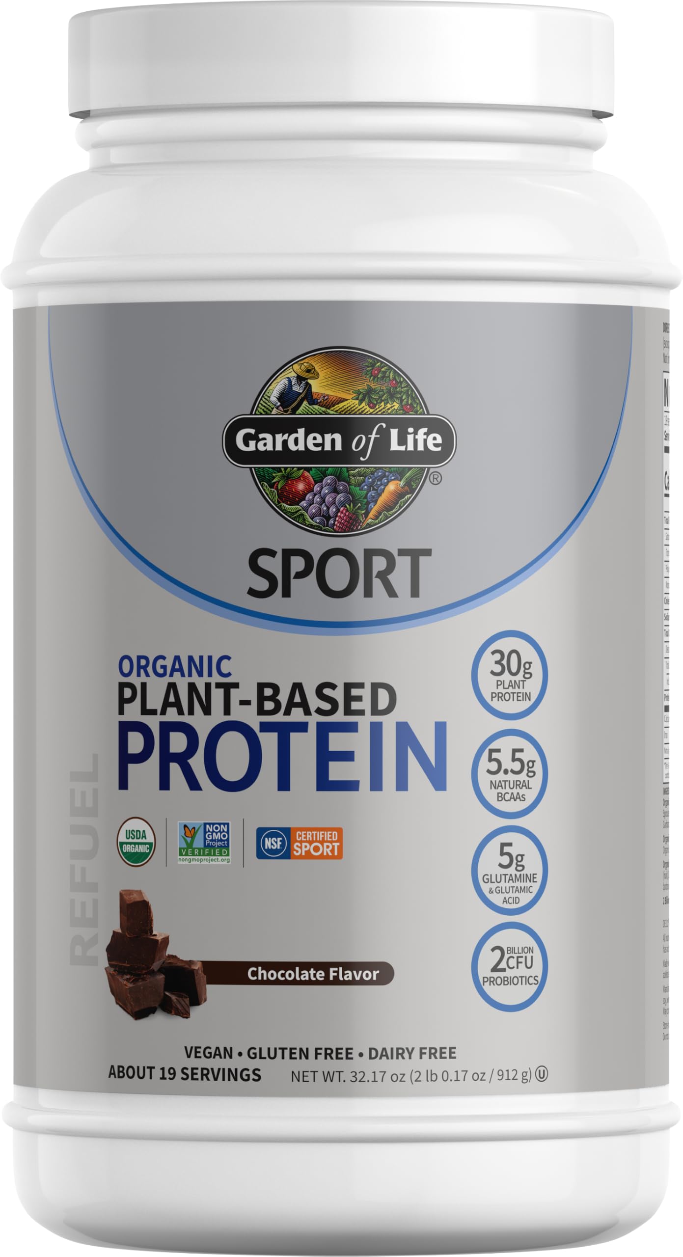 Foto 2 pulgar | Proteína En Polvo Garden Of Life Organic Vegan Sport Chocolate - Venta Internacional.