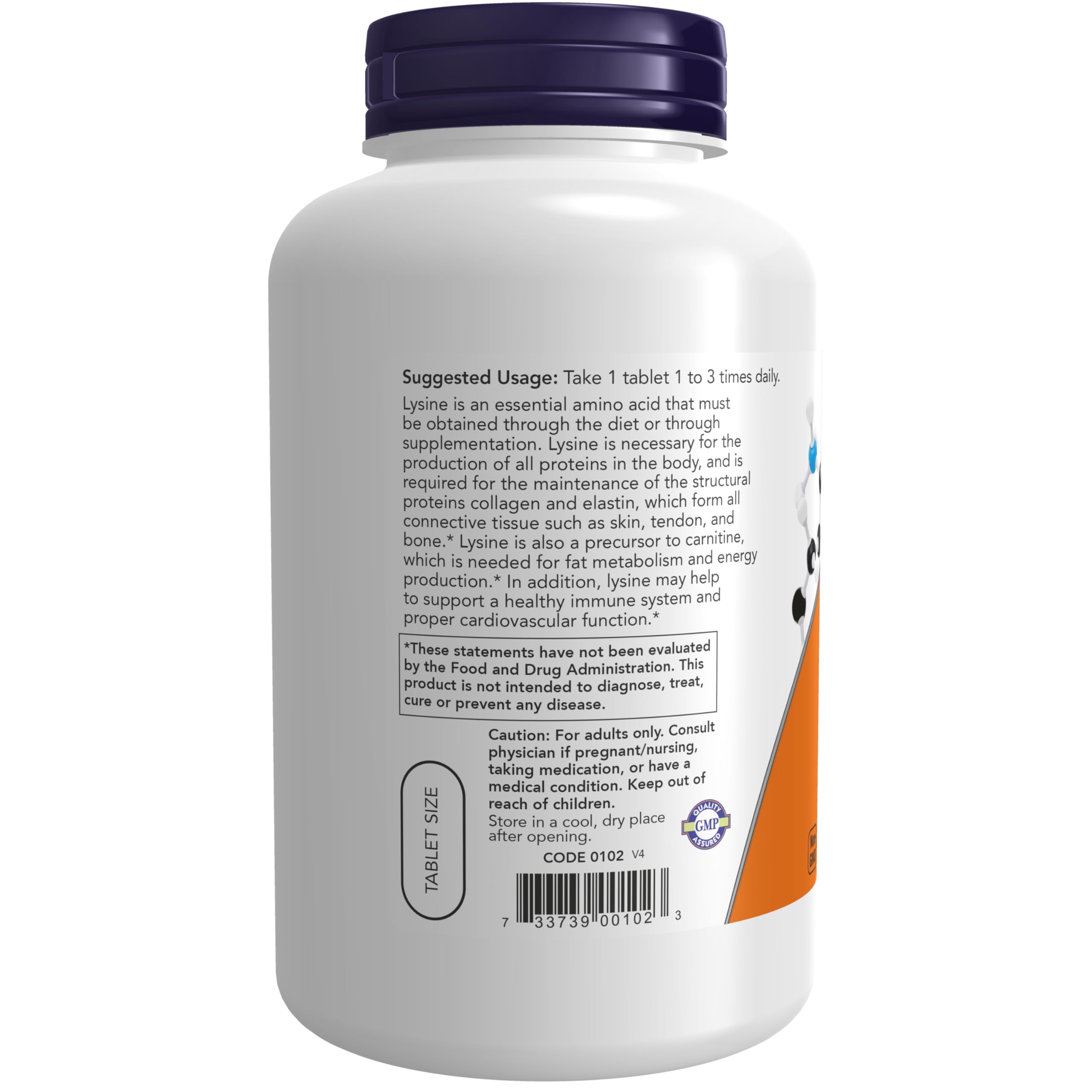Foto 4 pulgar | Supplement Now Clorhidrato De L-lisina 500 Mg 250 Comprimidos - Venta Internacional.
