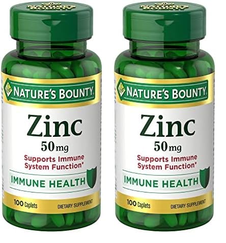 Foto 2 pulgar | Suplemento Nature's Bounty Zinc En Cápsulas De 50 Mg, 100 Unidades (x2) - Venta Internacional.