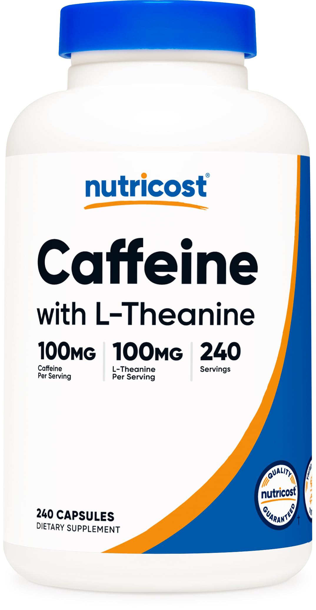 Foto 2 pulgar | Suplemento Dietético Nutricost Cafeine Con L-teanina 240 Cápsulas - Venta Internacional.