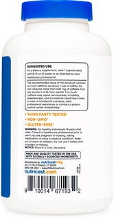 Foto 4 | Suplemento Dietético Nutricost Cafeine Con L-teanina 240 Cápsulas - Venta Internacional.