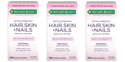 Foto 1 | Suplemento Nature's Bounty Extra Strength Para Cabello, Piel Y Uñas, 150 Unidades, Paquete De 3 - Venta Internacional.