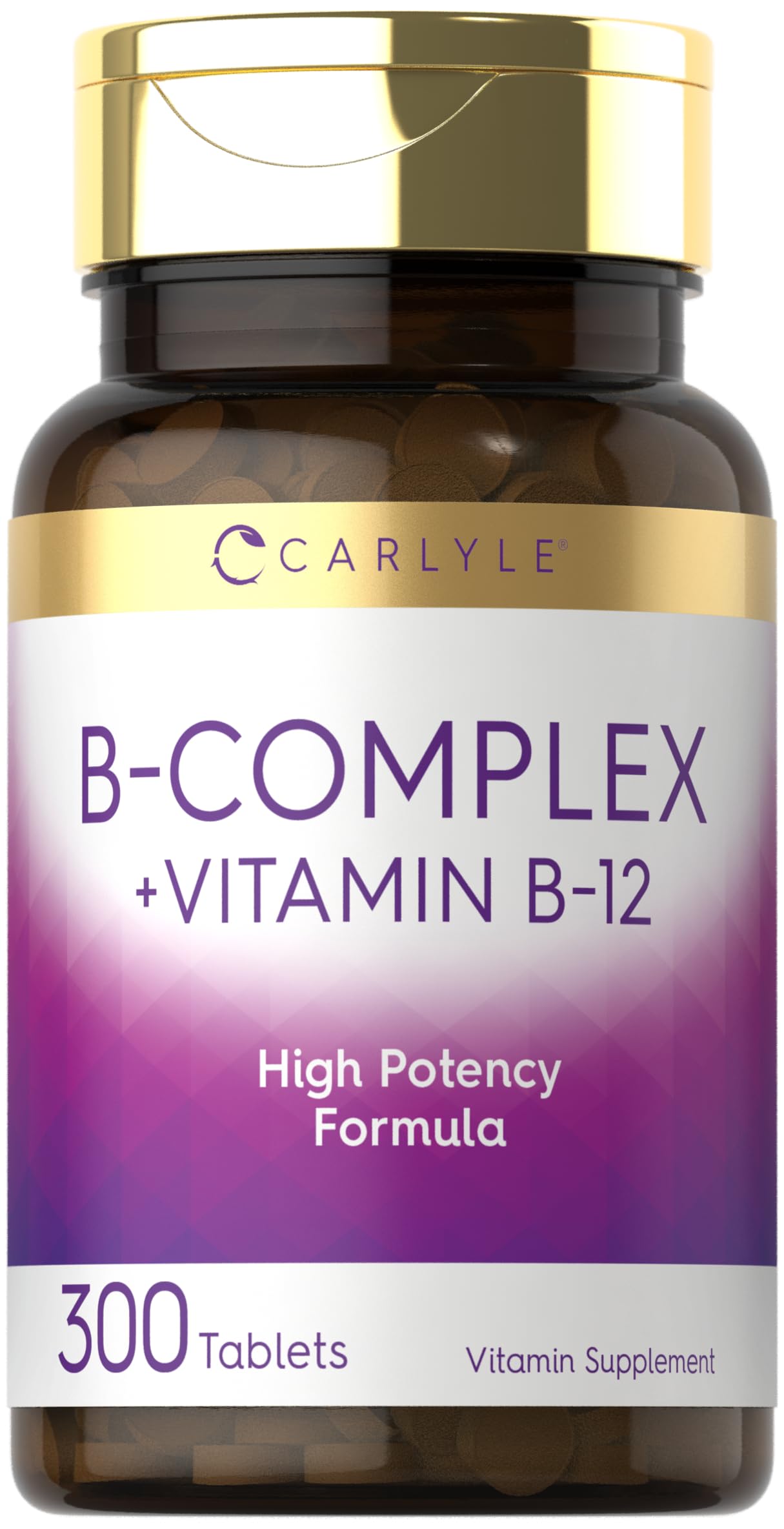 Foto 2 pulgar | Complemente La Vitamina Del Complejo B De Carlyle Con Vitamina B12 300 Tabletas - Venta Internacional.