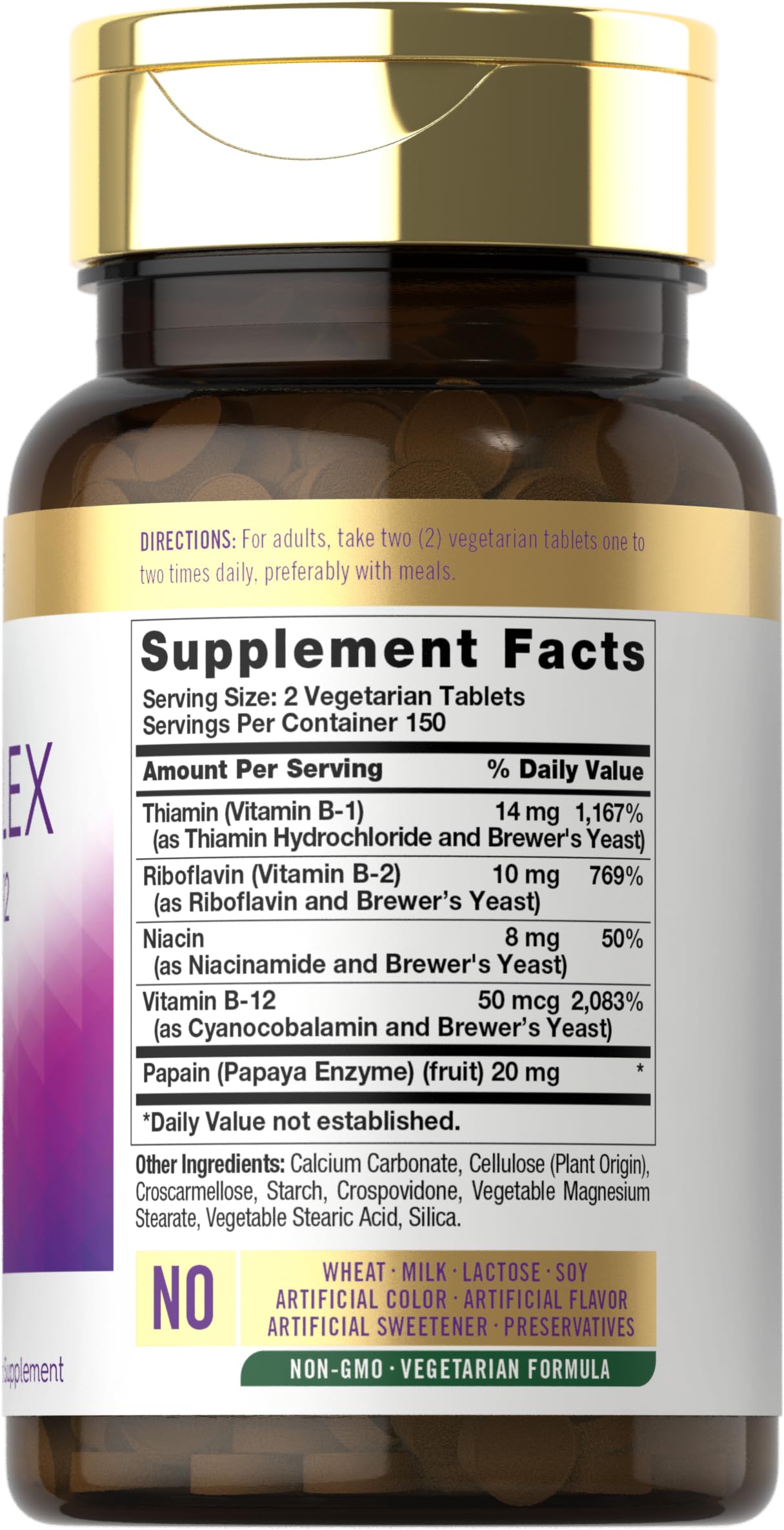 Foto 3 pulgar | Complemente La Vitamina Del Complejo B De Carlyle Con Vitamina B12 300 Tabletas - Venta Internacional.