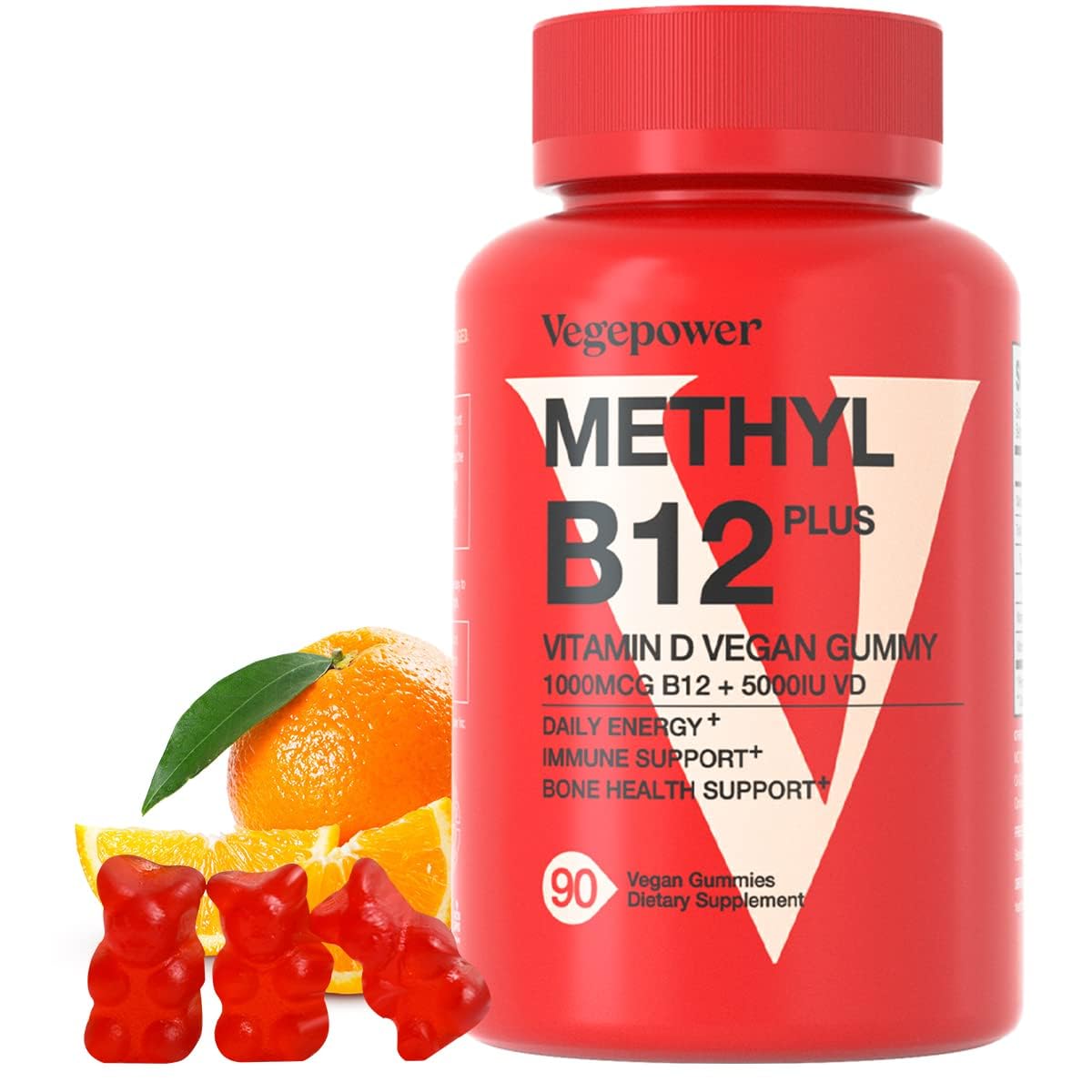 Foto 2 pulgar | Suplemento Vitamina B12 Vegepower con Vitamina D 90 Gomitas - Venta Internacional