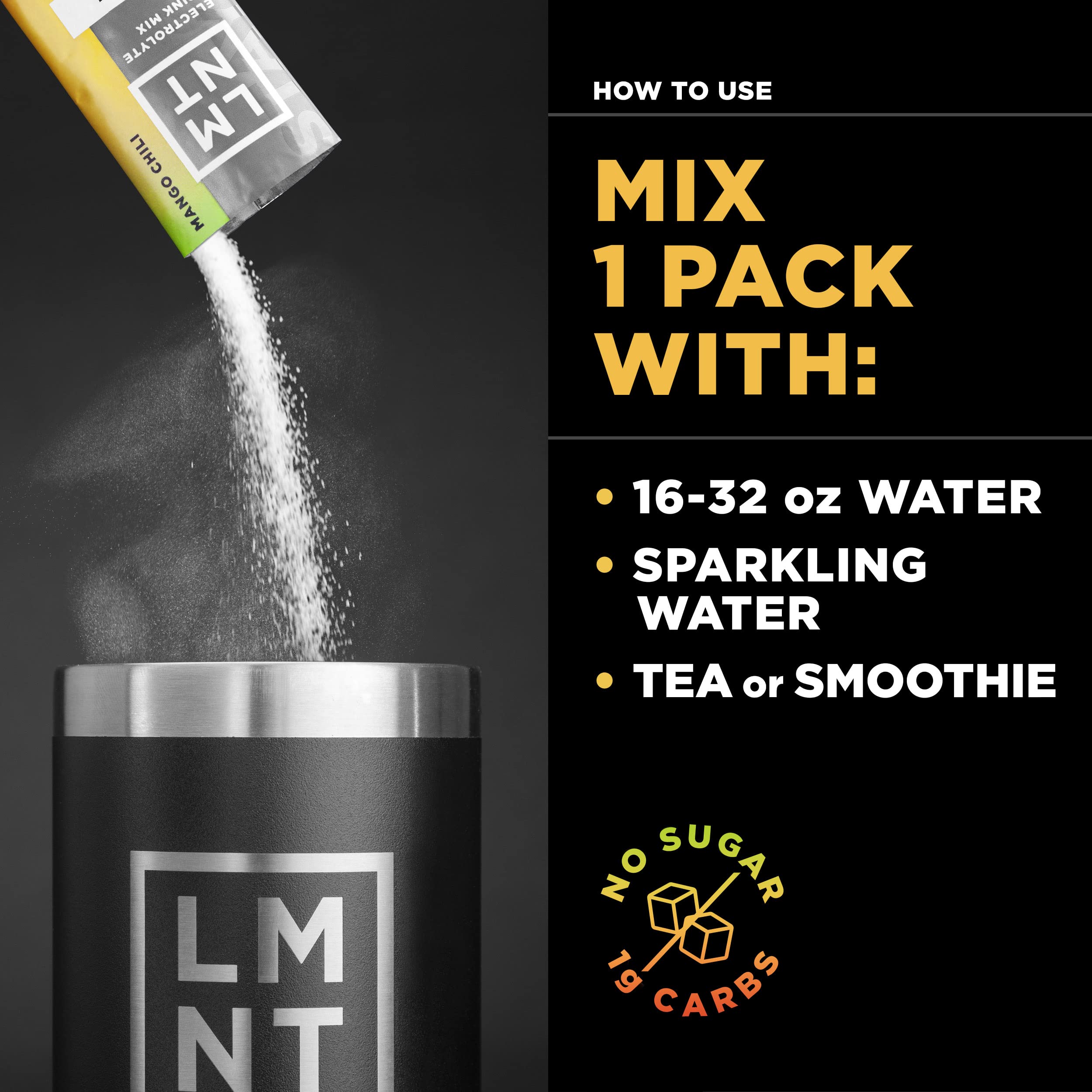 Foto 5 | Mezcla Electrolítica Para Bebidas Lmnt Sin Azúcar 30 Unidades - Venta Internacional