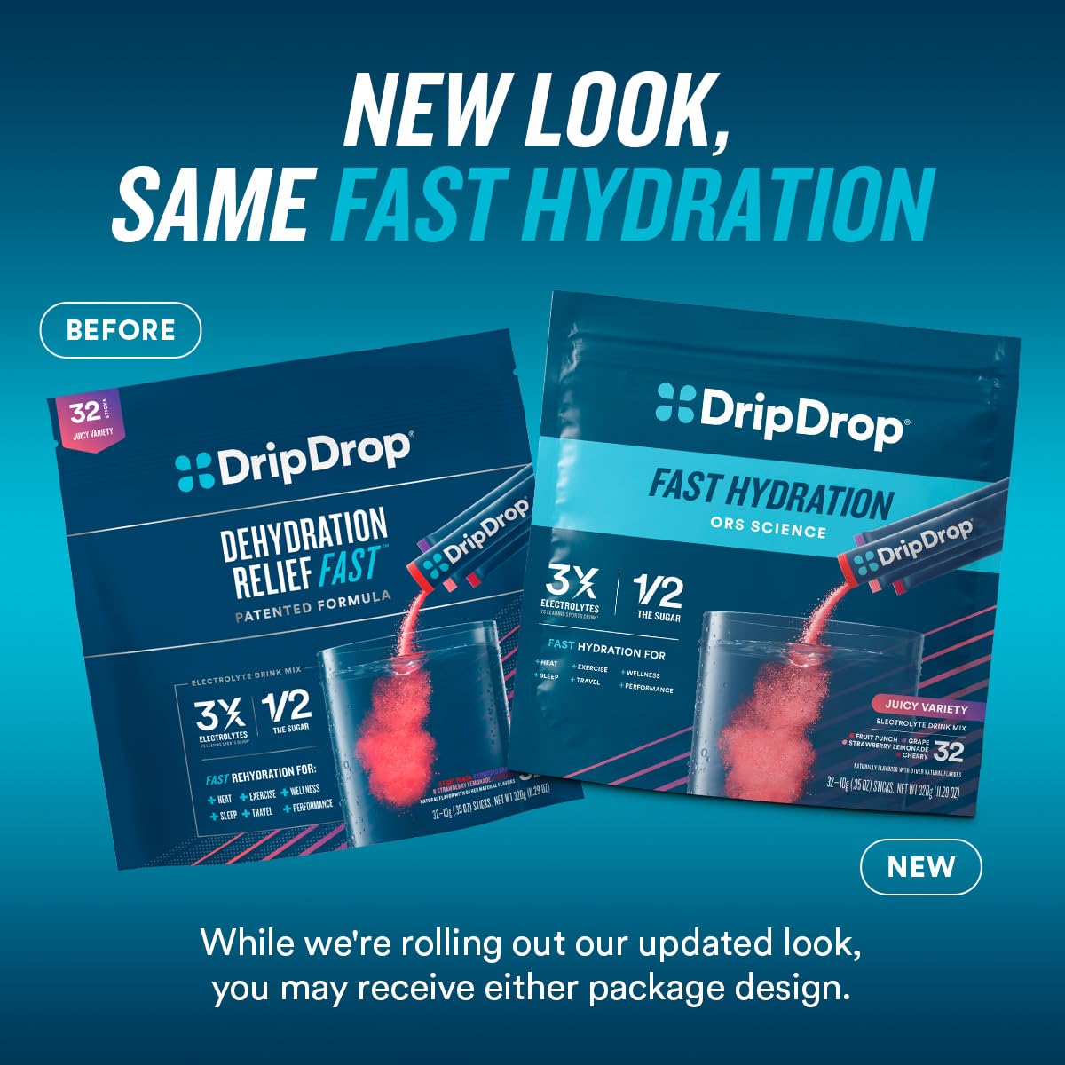 Foto 5 | Mezcla Electrolítica Para Bebidas Dripdrop Hydration Grape, 32 Barras - Venta Internacional.