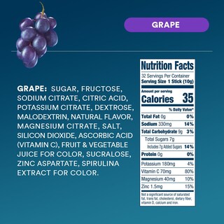 Foto 6 | Mezcla Electrolítica Para Bebidas Dripdrop Hydration Grape, 32 Barras - Venta Internacional.