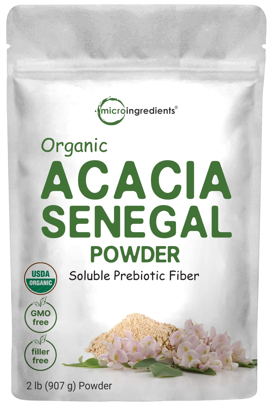 Foto 2 pulgar | Fibra de Acacia Orgánica Senegal Micro Ingredients de 907 g-Venta Internacional