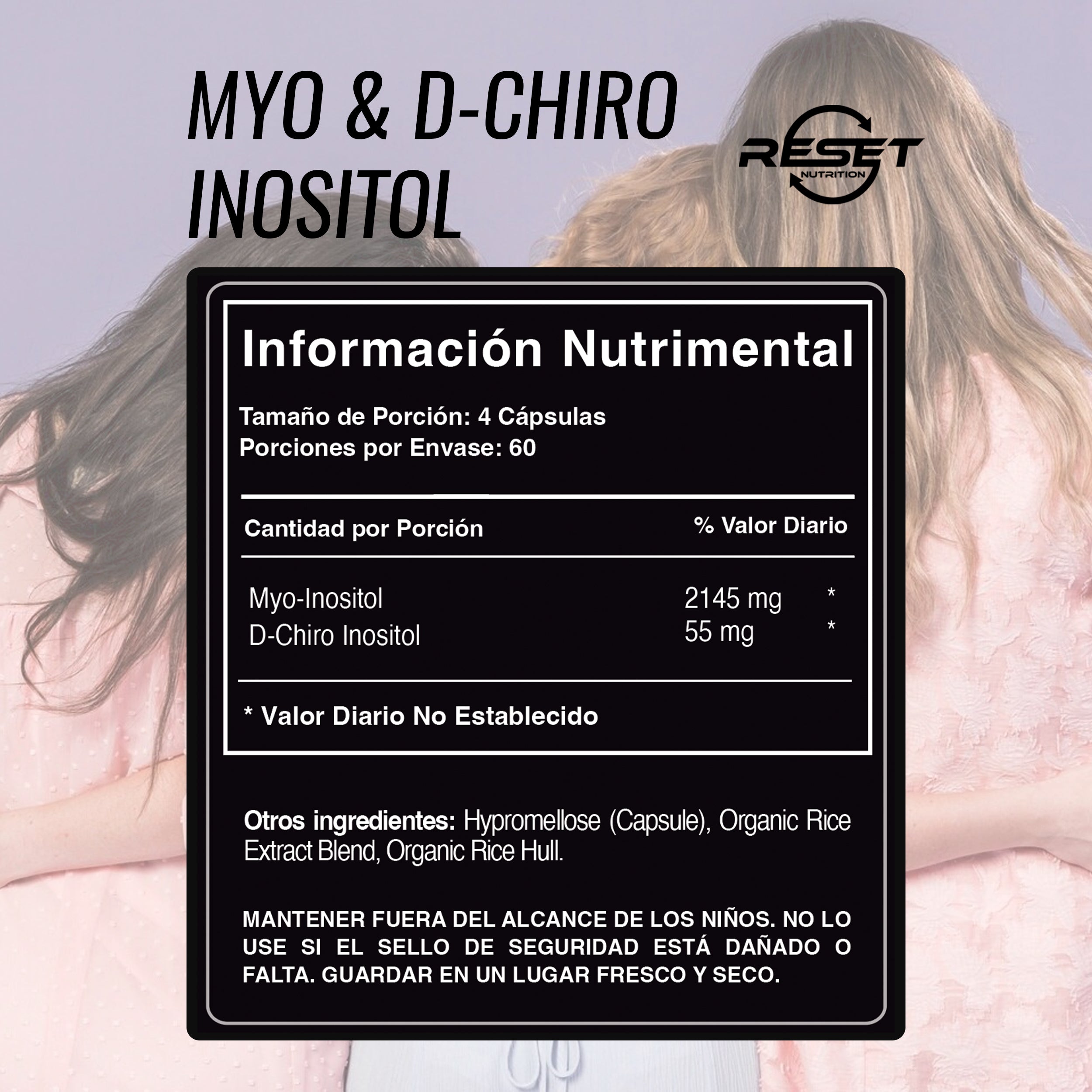 Foto 3 pulgar | Reset Nutrition | Myo & D-chiro Inositol 40:1 – Salud Hormonal, Fertilidad Y Bienestar Metabólico Femenino