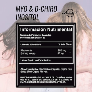 Foto 2 | Reset Nutrition | Myo & D-chiro Inositol 40:1 – Salud Hormonal, Fertilidad Y Bienestar Metabólico Femenino