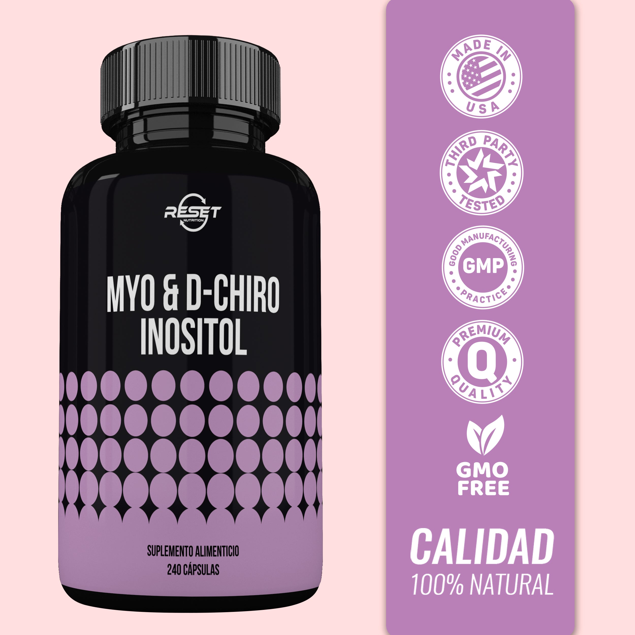 Foto 4 pulgar | Reset Nutrition | Myo & D-chiro Inositol 40:1 – Salud Hormonal, Fertilidad Y Bienestar Metabólico Femenino