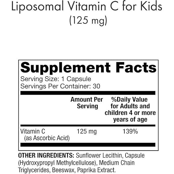Foto 3 pulgar | Dr Mercola  Liposomal Vitamin C For Kids – 30 Cápsulas | Inmunidad, Antioxidantes Y Desarrollo Saludable