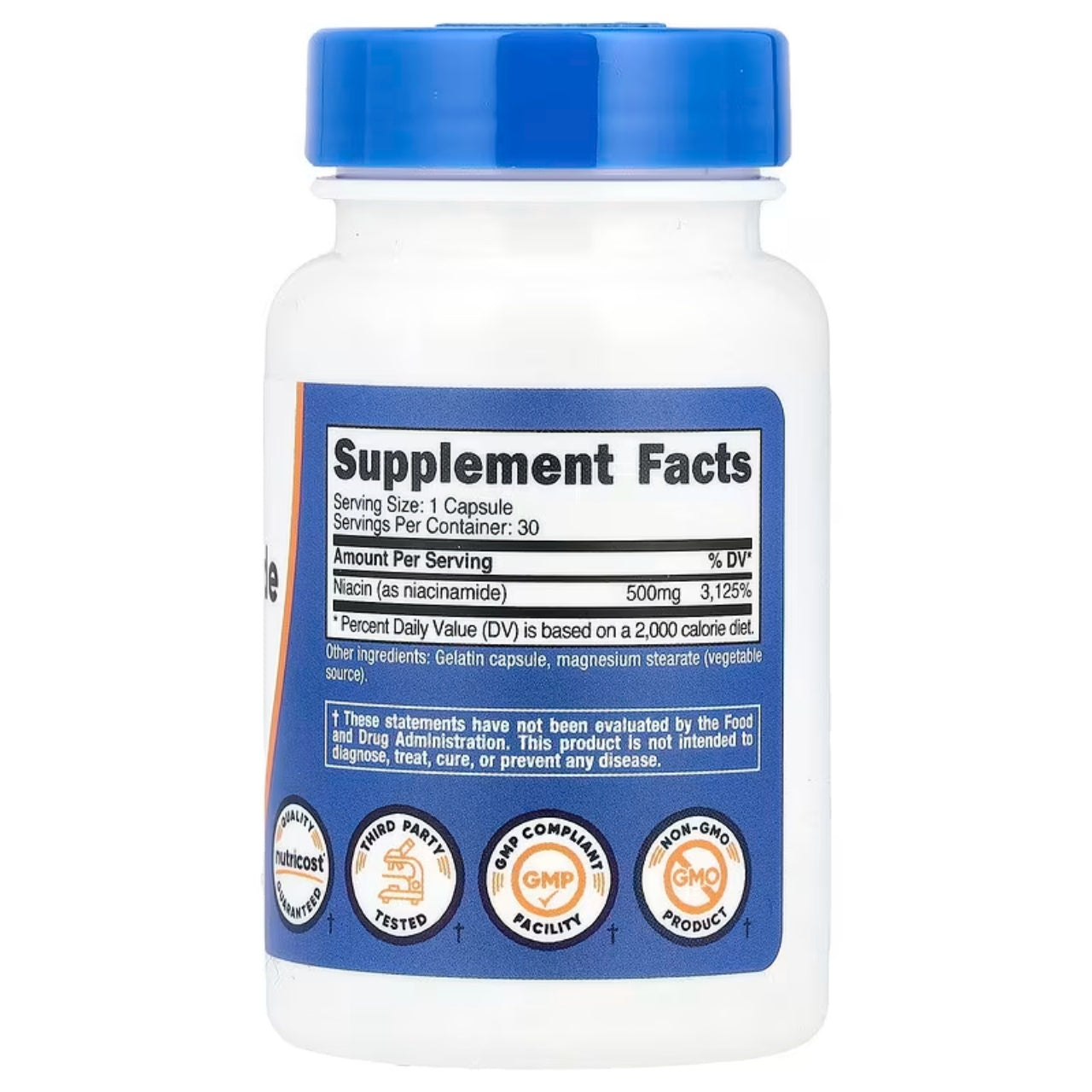 Foto 3 pulgar | Nutricost | Niacinamide (vitamina B3) 500 Mg – 30 Cápsulas | Salud De La Piel, Antiinflamatorio Y Apoyo Metabólico