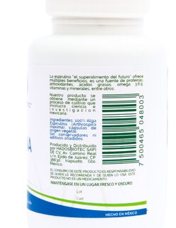 Foto 6 | Alga Espirulina Cápsulas Hadosbiotec Pack 3 Piezas 100 Cápsulas 50 G C/u Ingredientes Naturales 100% Alga Espir