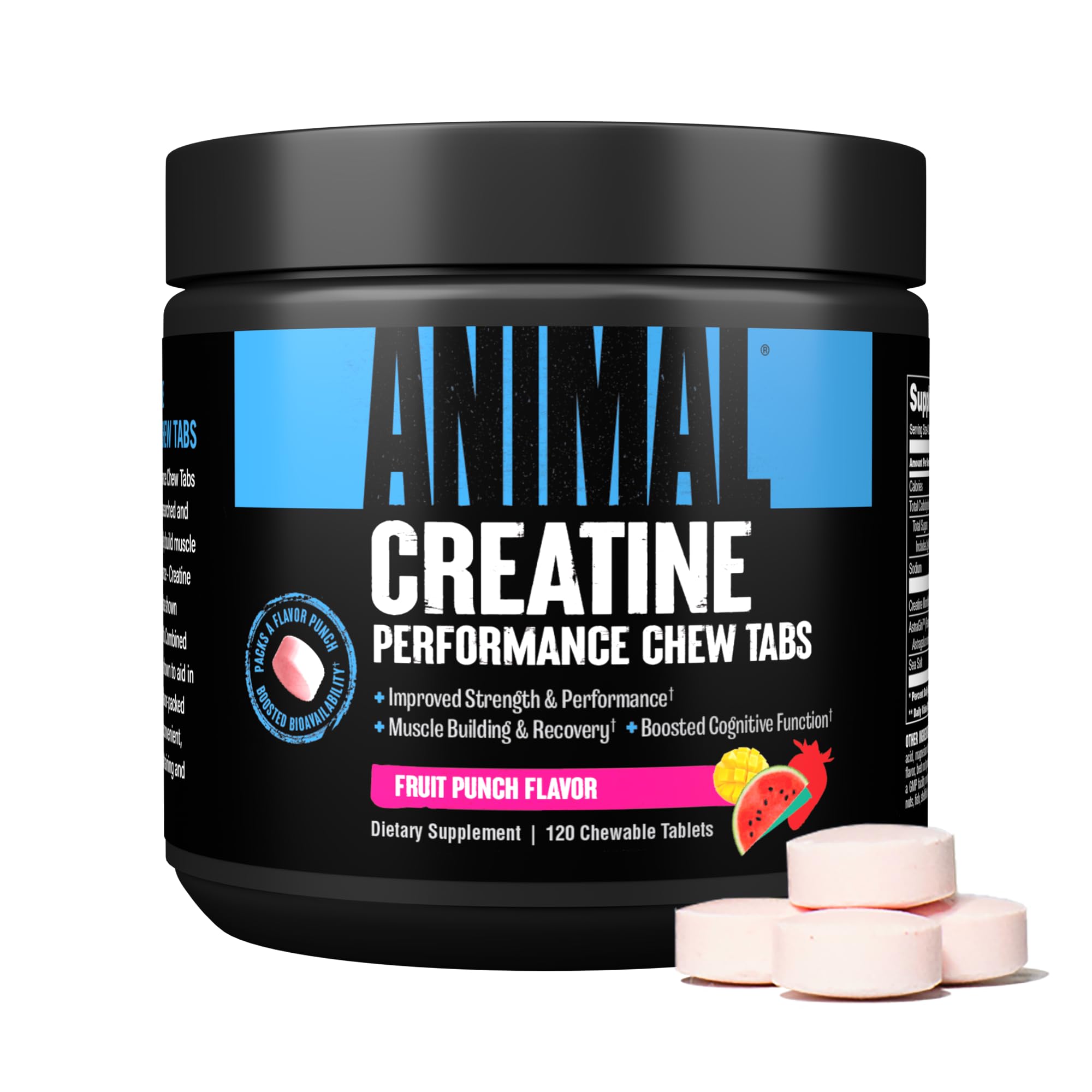 Foto 2 pulgar | Creatina Animal Tabletas Masticables 120 Servicios - Venta Internacional