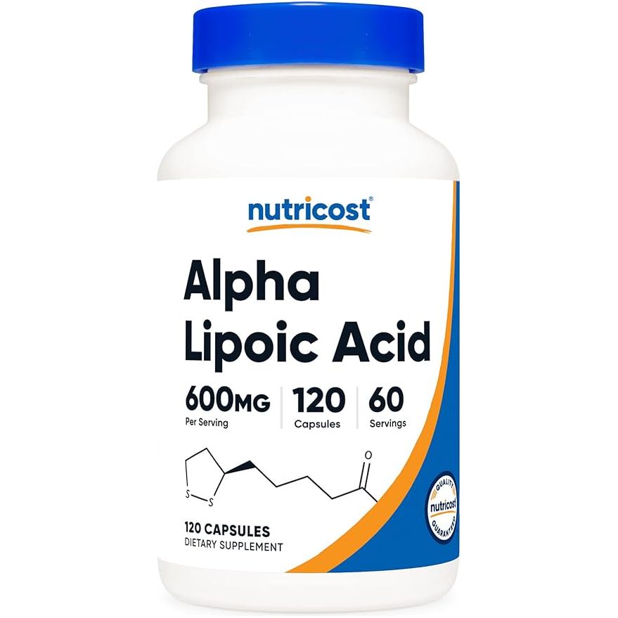 Foto 2 pulgar | Nutricost | Ácido Alfa Lipoico 600 Mg – 120 Cápsulas | Antioxidante Celular Y Metabolismo De La Glucosa