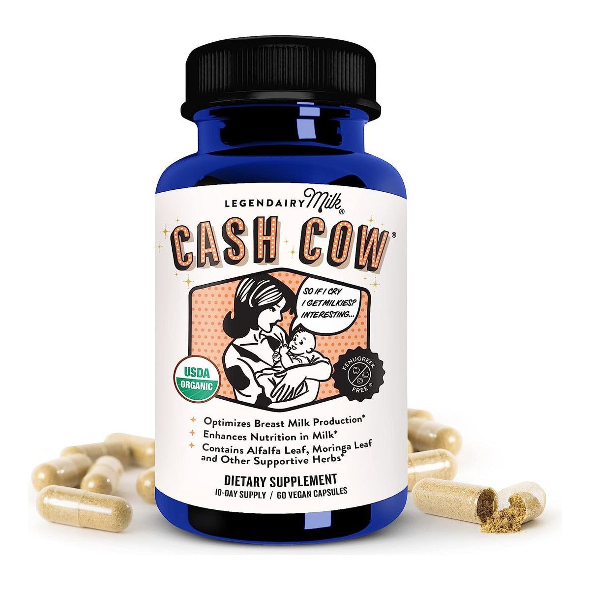 Legendary Milk |cash Cow – 60 Cápsulas | Apoyo Natural Para La Producción De Leche Materna