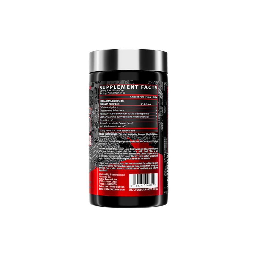 Foto 3 pulgar | Suplemento Alimenticio Pre Entrenamiento Nutrex Lipo 6 Black Ultra Concentrado 60 Cápsulas