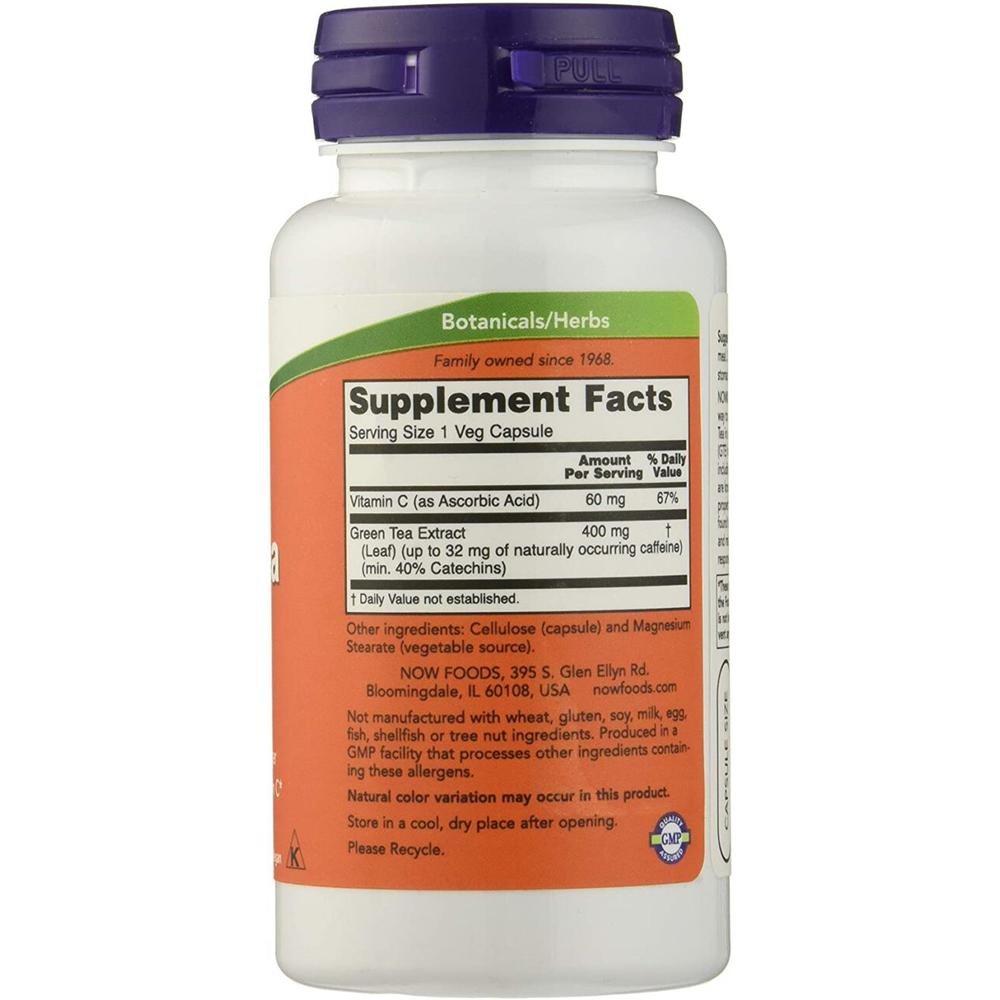 Foto 3 pulgar | Suplemento Now Green Tea Extract 100 Capsulas